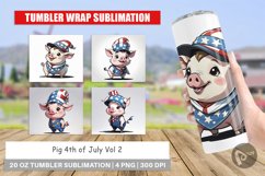 Tumbler Wrap Pig 4th of July Product Image 1
