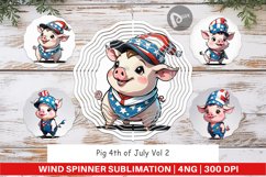 Wind Spinner Pig 4th of July Product Image 1