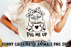 Funny Caffeinated Animals Clipart Bundle SVG PNG Product Image 18