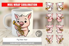 Mug Wrap Design Pig New Year Product Image 1