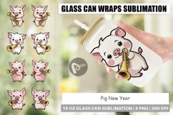 Glass Can Wraps Pig New Year Product Image 1