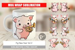 Mug Wrap Design Pig New Year Product Image 1