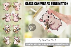 Glass Can Wraps Pig New Year Product Image 1