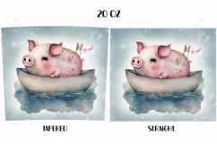 Pig Tumbler Wrap, 20 oz tumbler wrap, Pig png, Beach Tumbler Wrap