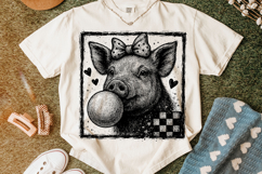 Cute Pig Grunge Valentine's Day PNG, Be Mine, Xoxo Png, Love Product Image 1