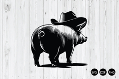 Pig With Big Butt SVG, Pig SVG, Funny Animal SVG Product Image 1