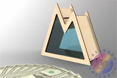 Piggy bank - money box. Laser cut files instant download Product Image 5