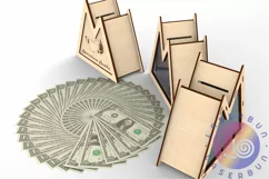 Piggy bank - money box. Laser cut files instant download Product Image 4