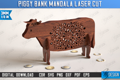 Mandala Animal Piggy Banks Laser Cut Bundle, Saving Boxes Product Image 7