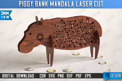 Mandala Animal Piggy Banks Laser Cut Bundle, Saving Boxes Product Image 3