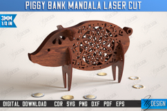 Mandala Animal Piggy Banks Laser Cut Bundle, Saving Boxes Product Image 4