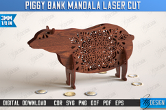 Mandala Animal Piggy Banks Laser Cut Bundle, Saving Boxes Product Image 6