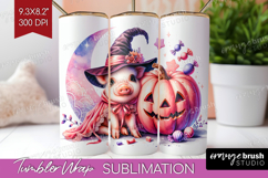 Piglet Halloween Tumbler Wrap Coquette Tumbler PNG Product Image 1