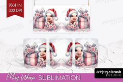 Piglet Pastel Christmas Mug Wrap Coquette Xmas Mug PNG Product Image 1