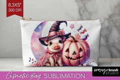 Piglet Halloween Cosmetic Bag Coquette Makeup Bag PNG Product Image 1