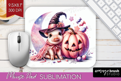 Piglet Halloween Mouse Pad Sublimation Coquette Mousepad PNG Product Image 1