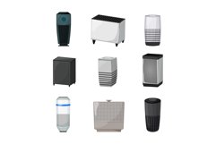 ionizer air purifier set cartoon vector illustration Product Image 1