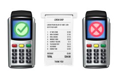 Pos Terminal And Receipt Of Payment Set Vector Product Image 1