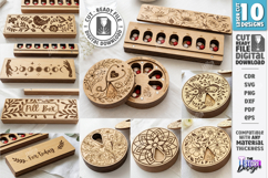 Weekly Pill Box Organizers Laser Cut Bundle | Pillbox Design Product Image 1