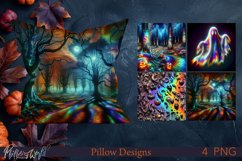 Halloween Pillow | Holographic Design | Creepy Forest Product Image 1
