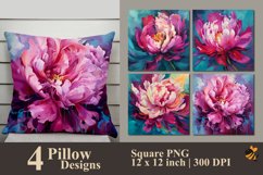 Flower Abstraction Pillow Sublimation Design Product Image 1