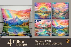 Colorful Nature Pillow Sublimation Design Product Image 1