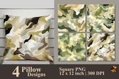 Camouflage Pillow Sublimation Design Product Image 1