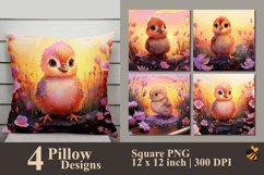 Cute Chick Pillow Sublimation Design Product Image 1