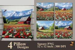 Flowers of Coolness Pillow Sublimation Design Product Image 1