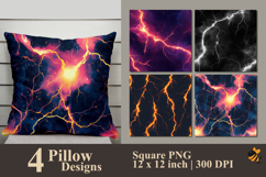 Lightning Flash Pillow Sublimation Design Product Image 1