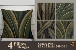 Futuristic Leaf Fiber Pillow Sublimation Design Product Image 1