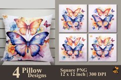 Soft Butterfly Pillow Sublimation Design Product Image 1
