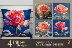 Cold Rose Fantasy Pillow Sublimation Design Product Image 1