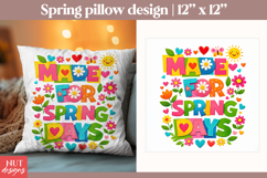 Spring sublimation Spring quote Spring garden pillow Product Image 1