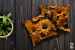 3D Clay Sunflowers Digital Paper Patterns Product Image 3