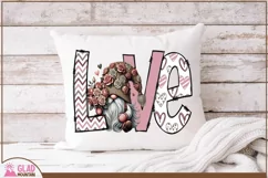 Love Valentine gnome sublimation png, gnome LOVE png Product Image 5