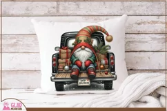 Christmas Gnome vintage truck, Happy Holidays Gnome truck Product Image 7