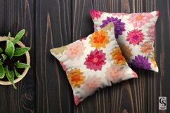 Spring Dahlia Flowers Seamless Patterns Product Image 5