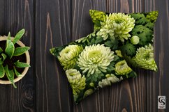 Green Chrysanthemum Flowers Seamless Patterns Product Image 2