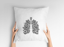 Lungs of the Forest | Artistic Floral Lungs Sketch Product Image 9
