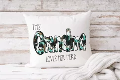 This Grandma Loves Her Herd png, Grandma design, cowhide Product Image 2