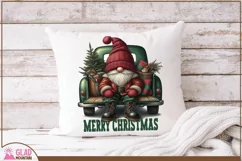 Merry Christmas Gnome truck, Christmas Gnome vintage truck Product Image 6