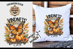 Kindness Changes Everything Fall Butterfly | Sublimation PNG Product Image 2