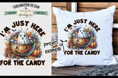 I'm Just Here For The Candy | Trick or Treat Bag PNG Design Product Image 3