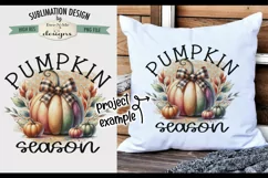 Pumpkin Season Pumpkin Bow | PNG Design for Sublimation DTF Product Image 3