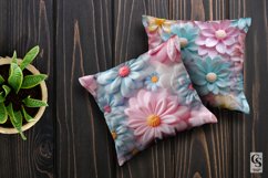 Pastel 3D Inflated Flowers Seamless Patterns Product Image 5