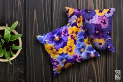 Spring Pansy Flowers Digital Paper Patterns Product Image 5