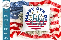 Happy 4th Of July SVG | Door Hanger Patriotic Welcome Sign Product Image 2
