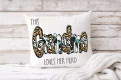 This Grandma Loves Her Herd png, Grandma design, cowhide Product Image 2
