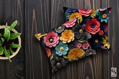 Colorful Paper Felt Flowers Seamless Patterns Product Image 3